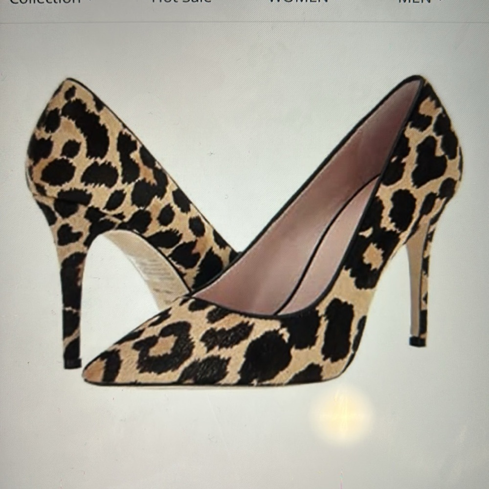 NBW Kate Spade Vivian Leopard Print Calf Hair Heels, 7.5